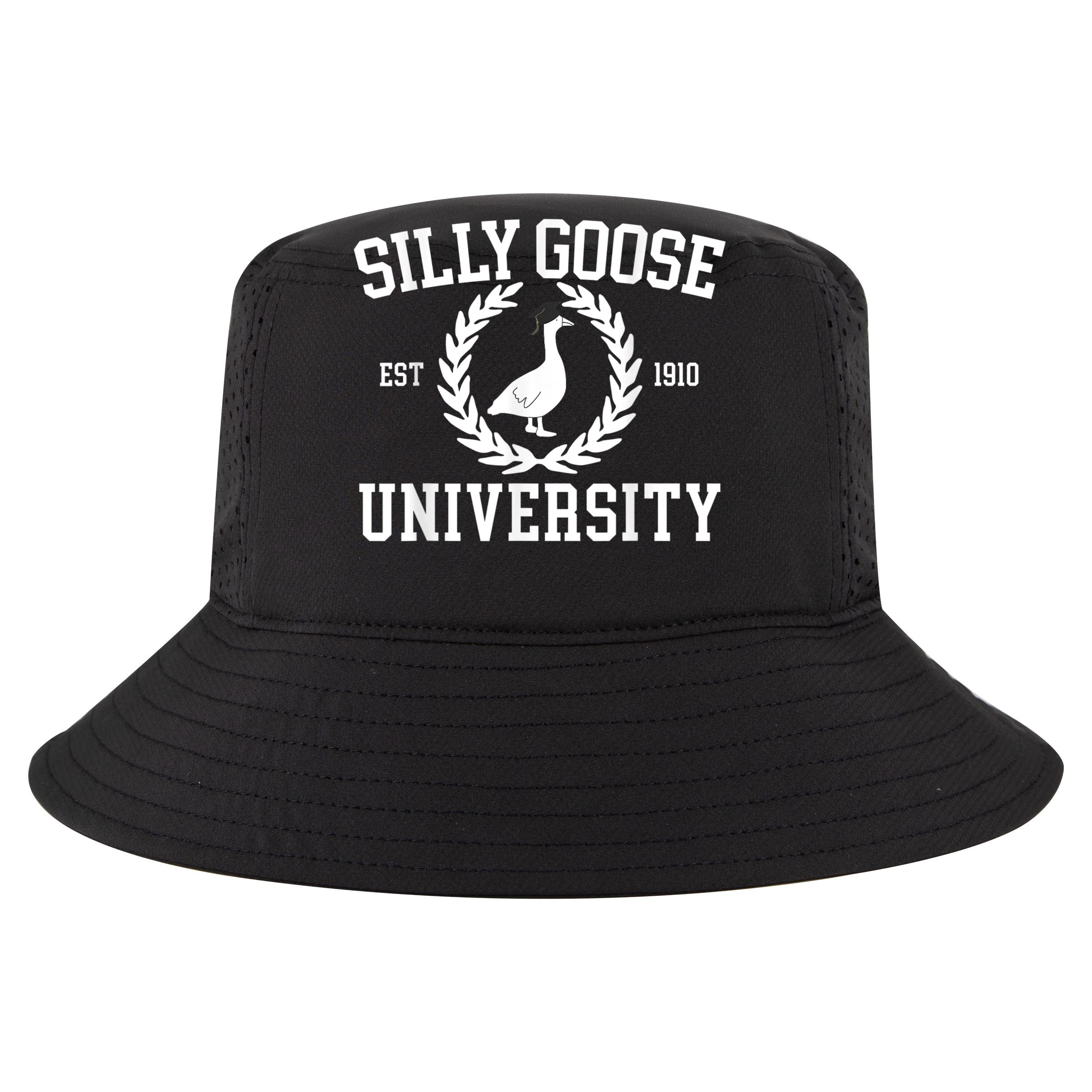Silly Goose University Silly Goose Funny Meme School Bird Cropped Pullover Crew