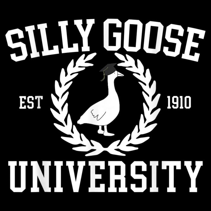 Silly Goose University Silly Goose Funny Meme School Bird Short Acrylic Beanie
