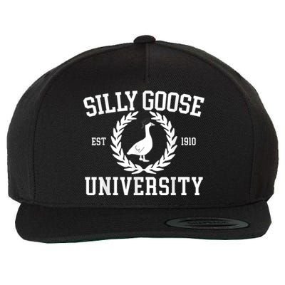 Silly Goose University Silly Goose Funny Meme School Bird Wool Snapback Cap