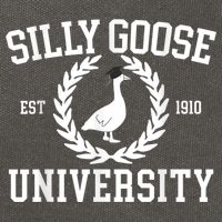 Silly Goose University Silly Goose Funny Meme School Bird Cotton Canvas Backpack