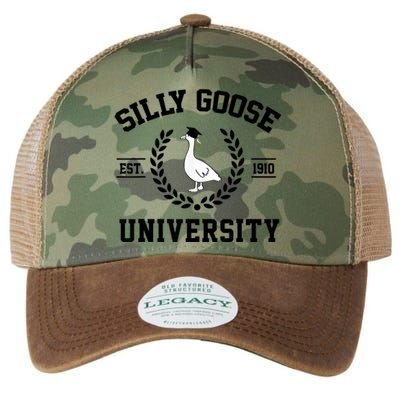 Silly Goose University Silly Goose Funny Meme School Bird Legacy Tie Dye Trucker Hat