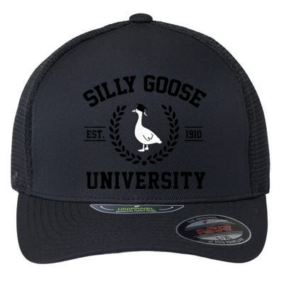 Silly Goose University Silly Goose Funny Meme School Bird Flexfit Unipanel Trucker Cap