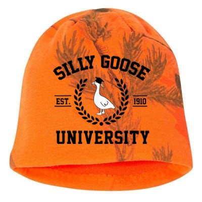 Silly Goose University Silly Goose Funny Meme School Bird Kati - Camo Knit Beanie