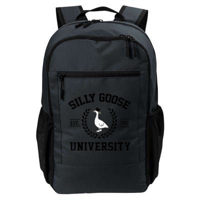 Silly Goose University Silly Goose Funny Meme School Bird Daily Commute Backpack