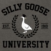 Silly Goose University Silly Goose Funny Meme School Bird Cotton Canvas Backpack