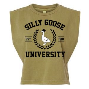 Silly Goose University Silly Goose Funny Meme School Bird Garment-Dyed Women's Muscle Tee