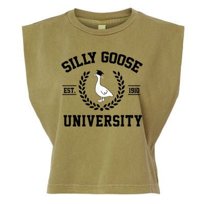 Silly Goose University Silly Goose Funny Meme School Bird Garment-Dyed Women's Muscle Tee