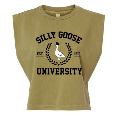 Silly Goose University Silly Goose Funny Meme School Bird Garment-Dyed Women's Muscle Tee