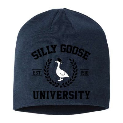 Silly Goose University Silly Goose Funny Meme School Bird Sustainable Beanie