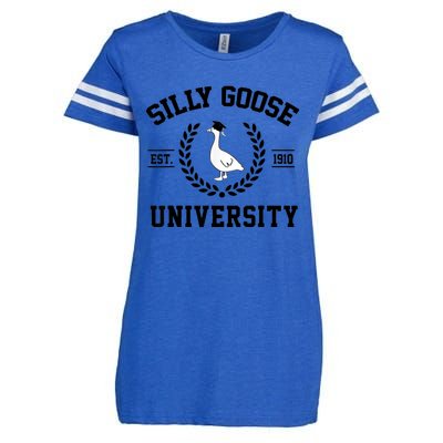 Silly Goose University Silly Goose Funny Meme School Bird Enza Ladies Jersey Football T-Shirt