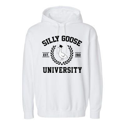 Silly Goose University Silly Goose Funny Meme School Bird Garment-Dyed Fleece Hoodie