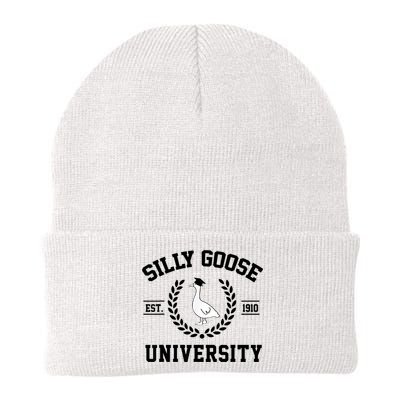 Silly Goose University Silly Goose Funny Meme School Bird Beanie
