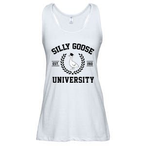 Silly Goose University Silly Goose Funny Meme School Bird Ladies Essential Flowy Tank