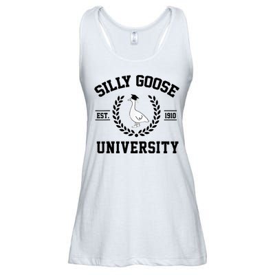 Silly Goose University Silly Goose Funny Meme School Bird Ladies Essential Flowy Tank