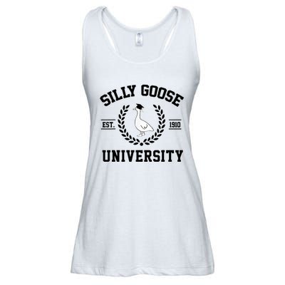 Silly Goose University Silly Goose Funny Meme School Bird Ladies Essential Flowy Tank