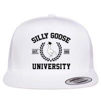 Silly Goose University Silly Goose Funny Meme School Bird Flat Bill Trucker Hat