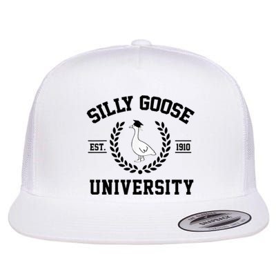 Silly Goose University Silly Goose Funny Meme School Bird Flat Bill Trucker Hat