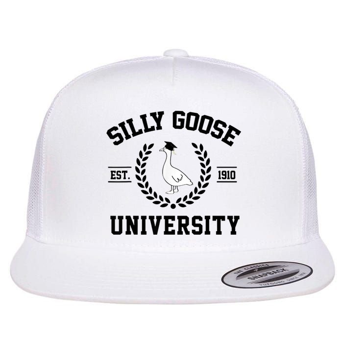 Silly Goose University Silly Goose Funny Meme School Bird Flat Bill Trucker Hat