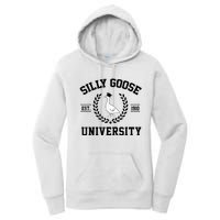 Silly Goose University Silly Goose Funny Meme School Bird Women's Pullover Hoodie