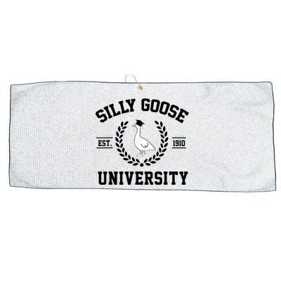 Silly Goose University Silly Goose Funny Meme School Bird Large Microfiber Waffle Golf Towel
