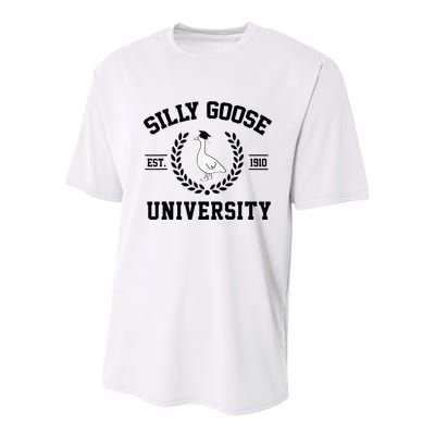 Silly Goose University Silly Goose Funny Meme School Bird Youth Performance Sprint T-Shirt