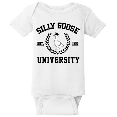Silly Goose University Silly Goose Funny Meme School Bird Baby Bodysuit