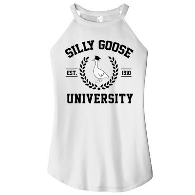 Silly Goose University Silly Goose Funny Meme School Bird Women's Perfect Tri Rocker Tank