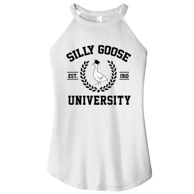 Silly Goose University Silly Goose Funny Meme School Bird Women's Perfect Tri Rocker Tank