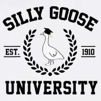 Silly Goose University Silly Goose Funny Meme School Bird Short Acrylic Beanie