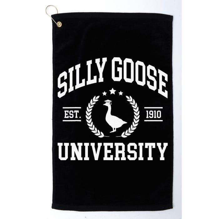 Silly Goose University Funny Goose On The Loose Funny Saying Golf Towel