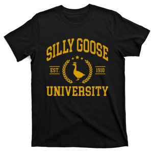 Silly Goose University Funny Goose On The Loose Funny Saying T-Shirt