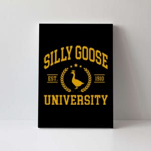 Silly Goose University Funny Goose On The Loose Funny Saying Canvas