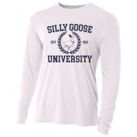 Silly Goose University Women Silly Goose Cooling Performance Long Sleeve Crew