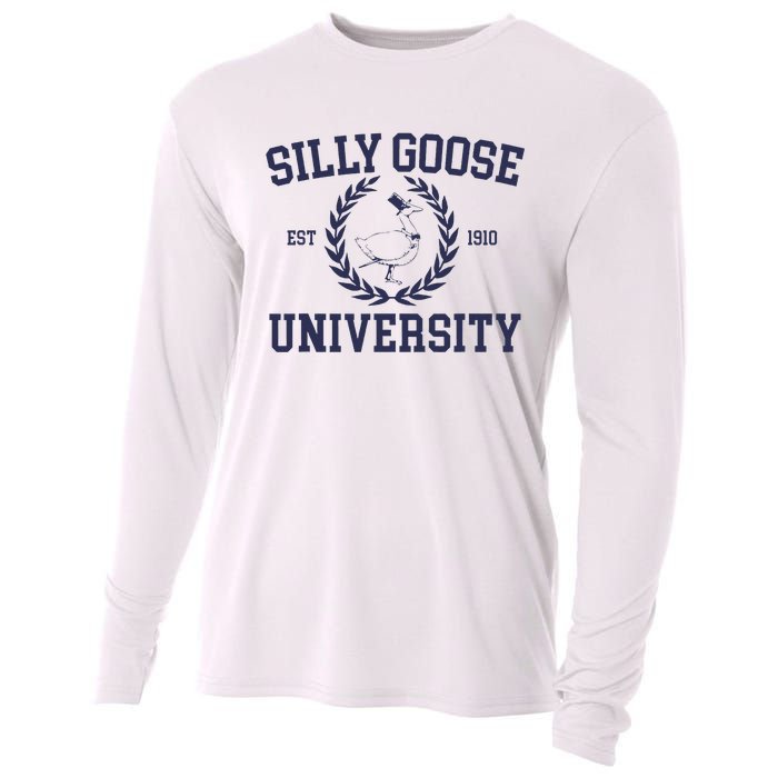 Silly Goose University Women Silly Goose Cooling Performance Long Sleeve Crew