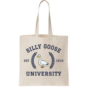 Silly Goose University Funny Silly Goose Tote Bag