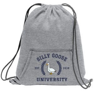 Silly Goose University Funny Silly Goose Sweatshirt Cinch Pack Bag