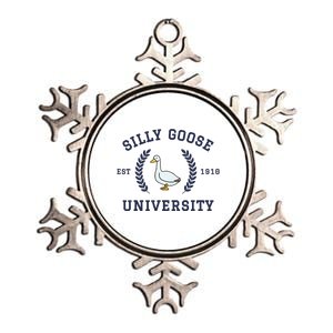 Silly Goose University Funny Silly Goose Metallic Star Ornament