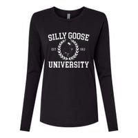 Silly Goose University Wo Silly Goose Meme Costume  Womens Cotton Relaxed Long Sleeve T-Shirt