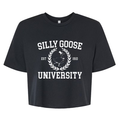 Silly Goose University Wo Silly Goose Meme Costume  Bella+Canvas Jersey Crop Tee