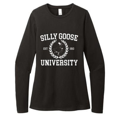 Silly Goose University Wo Silly Goose Meme Costume  Womens CVC Long Sleeve Shirt