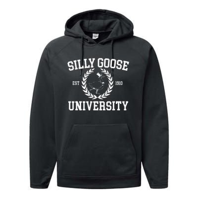 Silly Goose University Silly Goose Meme Performance Fleece Hoodie