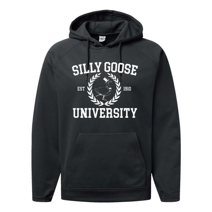 Silly Goose University Silly Goose Meme Performance Fleece Hoodie