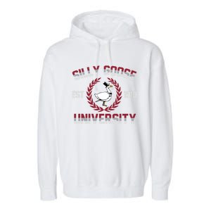 Silly Goose University Silly Goose Meme Gift Garment-Dyed Fleece Hoodie