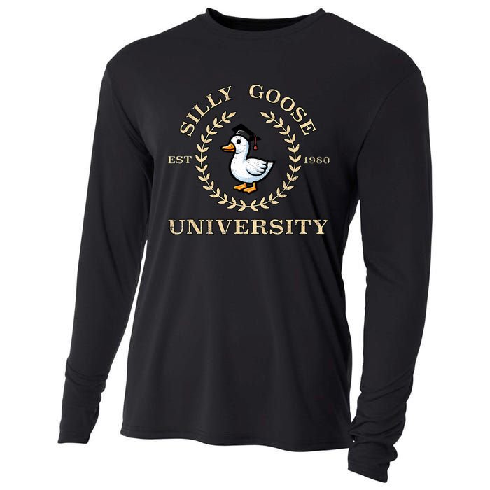 Silly Goose University Cooling Performance Long Sleeve Crew