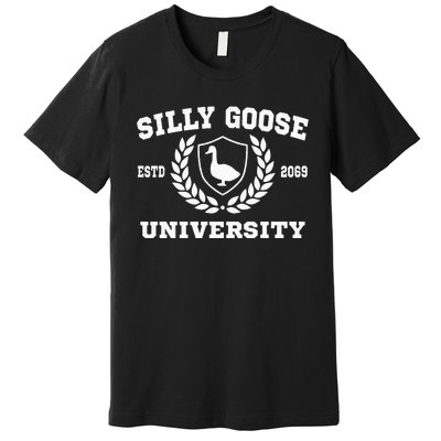 Silly Goose University Funny Meme Premium T-Shirt