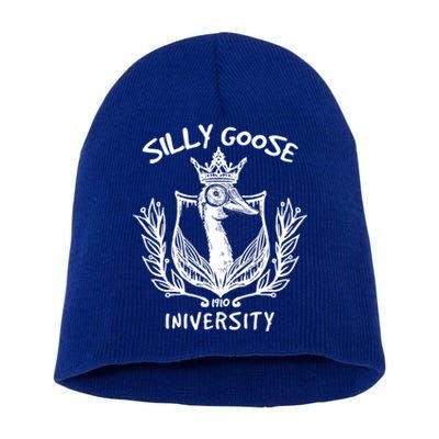 Silly Goose University Silly Goose Meme Costume Gift Short Acrylic Beanie