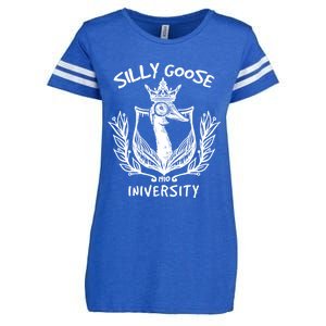 Silly Goose University Silly Goose Meme Costume Gift Enza Ladies Jersey Football T-Shirt