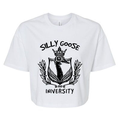 Silly Goose University Silly Goose Meme Costume Gift Bella+Canvas Jersey Crop Tee