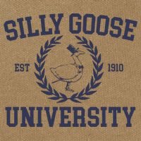 Silly Goose University Funny Silly Goose Meme Bird Lover Cotton Canvas Backpack