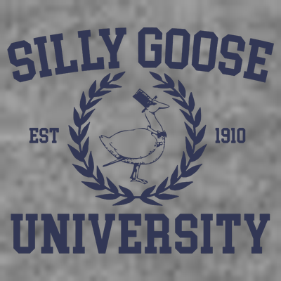 Silly Goose University Funny Silly Goose Meme Bird Lover T-Shirt